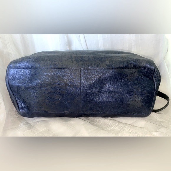 Cole Haan Blue Leather Tote - Picture 6 of 10